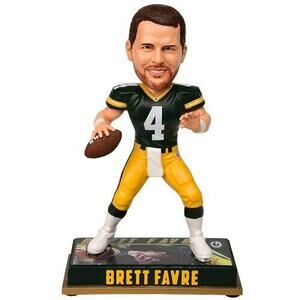GREEN BAY PACKERS BRETT FARVE # 4 RETIRED PLAYER NFL FOOTBALL BOBBLEHEAD NEW